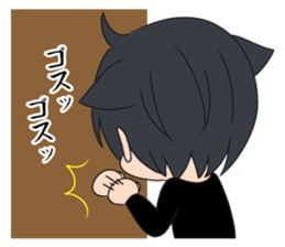 cat ears boy sticker #7321114