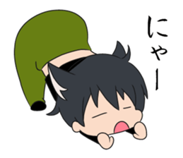 cat ears boy sticker #7321117