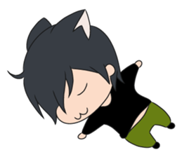 cat ears boy sticker #7321118