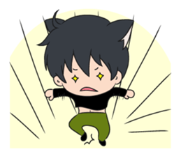 cat ears boy sticker #7321126