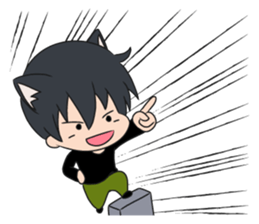 cat ears boy sticker #7321131