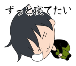 cat ears boy sticker #7321132