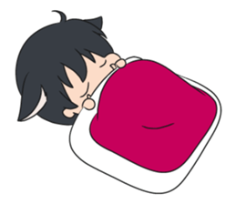 cat ears boy sticker #7321133