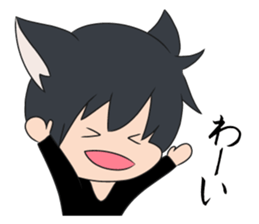 cat ears boy sticker #7321138