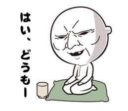 Scary face grand-pa sticker #7321627