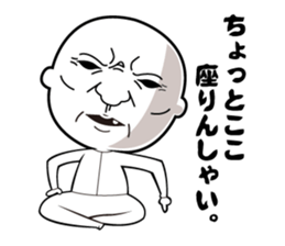 Scary face grand-pa sticker #7321636