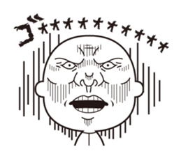 Scary face grand-pa sticker #7321639
