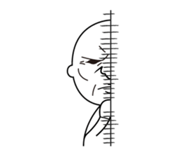 Scary face grand-pa sticker #7321642