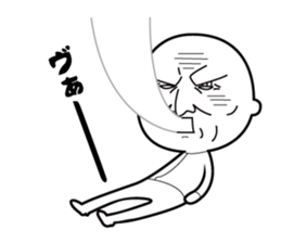 Scary face grand-pa sticker #7321651