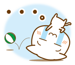 Beach ball Valley borrowed cat hand sticker #7323371