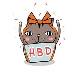 Grey-Ray the cat sticker #7323816