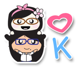 Cute couple : Lantom & Wolffy sticker #7324000