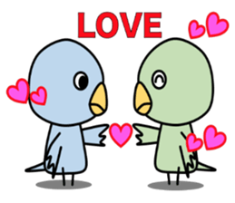 Pacific Parrotlet & Rosy-faced lovebird sticker #7324843