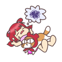 Kawaii Rabiko simple word vor.1 sticker #7326386