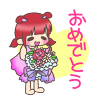 Kawaii Rabiko simple word vor.1 sticker #7326410