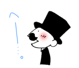 Stylish gentleman sticker #7327117