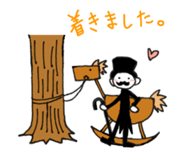 Stylish gentleman sticker #7327127