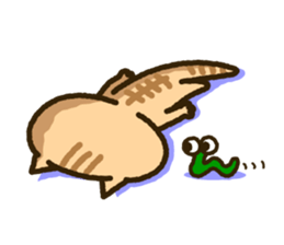 Emu is brown cat sticker #7328341