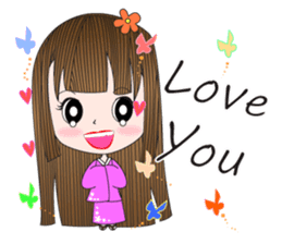 Japanese girl but heart Thailand. sticker #7329428