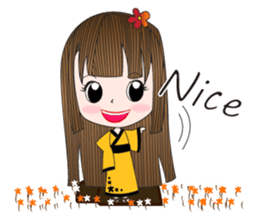 Japanese girl but heart Thailand. sticker #7329441