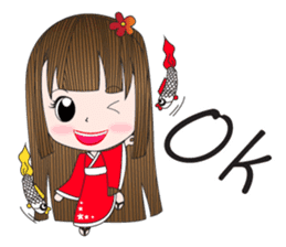 Japanese girl but heart Thailand. sticker #7329450