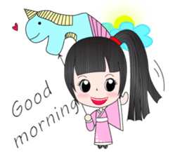 Japanese girl but heart Thailand. sticker #7329453