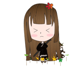 Japanese girl but heart Thailand. sticker #7329458