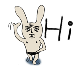 Funny cute rabbit sticker #7331236