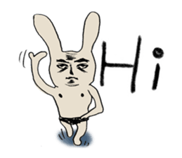 Funny cute rabbit sticker #7331236