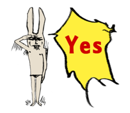 Funny cute rabbit sticker #7331237