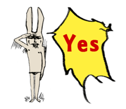 Funny cute rabbit sticker #7331237