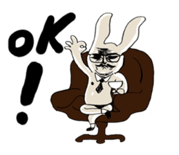 Funny cute rabbit sticker #7331238