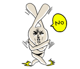 Funny cute rabbit sticker #7331239