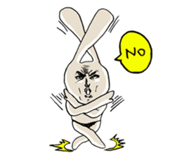 Funny cute rabbit sticker #7331239