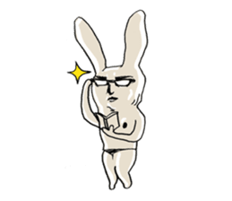 Funny cute rabbit sticker #7331241