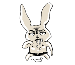 Funny cute rabbit sticker #7331242