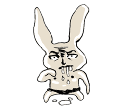 Funny cute rabbit sticker #7331242
