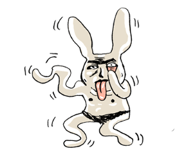 Funny cute rabbit sticker #7331243