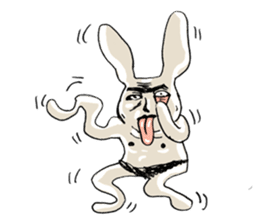 Funny cute rabbit sticker #7331243