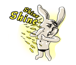 Funny cute rabbit sticker #7331244
