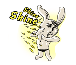 Funny cute rabbit sticker #7331244