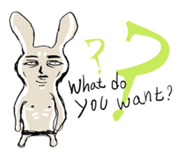 Funny cute rabbit sticker #7331246