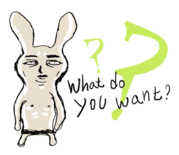 Funny cute rabbit sticker #7331246