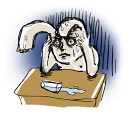 Funny cute rabbit sticker #7331247