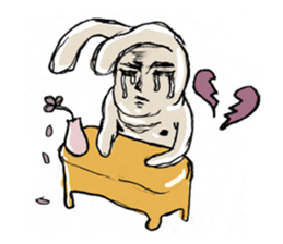 Funny cute rabbit sticker #7331248