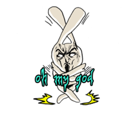 Funny cute rabbit sticker #7331250