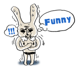 Funny cute rabbit sticker #7331251