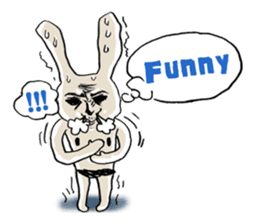 Funny cute rabbit sticker #7331251