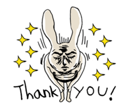 Funny cute rabbit sticker #7331252