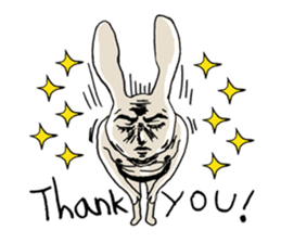 Funny cute rabbit sticker #7331252